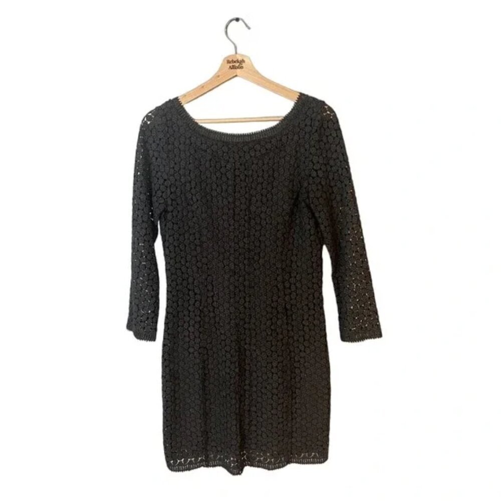 Diane Von Furstenberg Caritan Crochet Eyelet Mini Dress Size 10